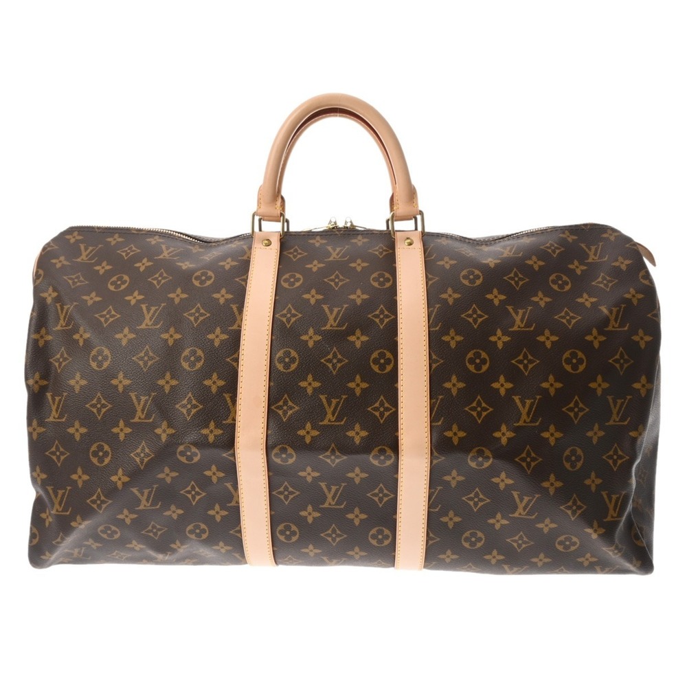 LOUIS VUITTON Brown Monogram Canvas Keepall 55 Boston Bag - Picture 2 of 11